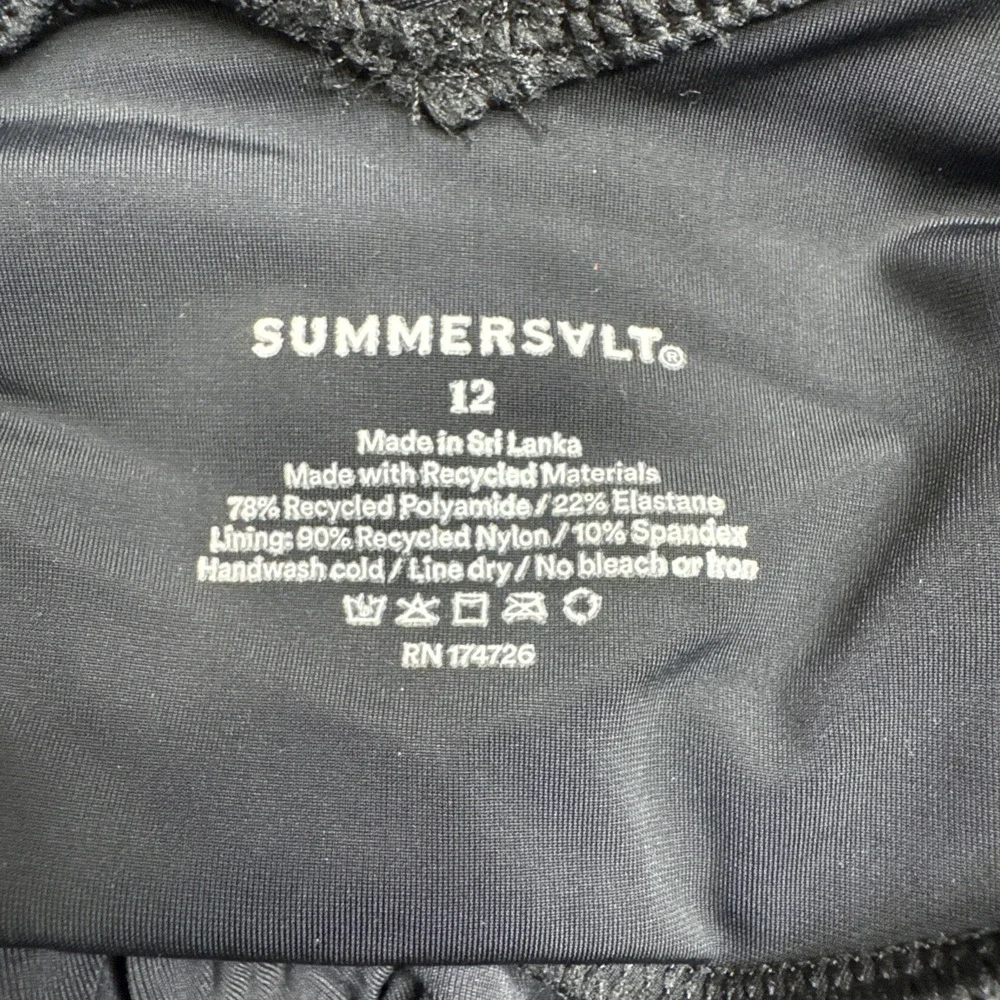 Summersalt Women's‎ Black The Perfect Wrap One-Piece Swimsuit Size 12